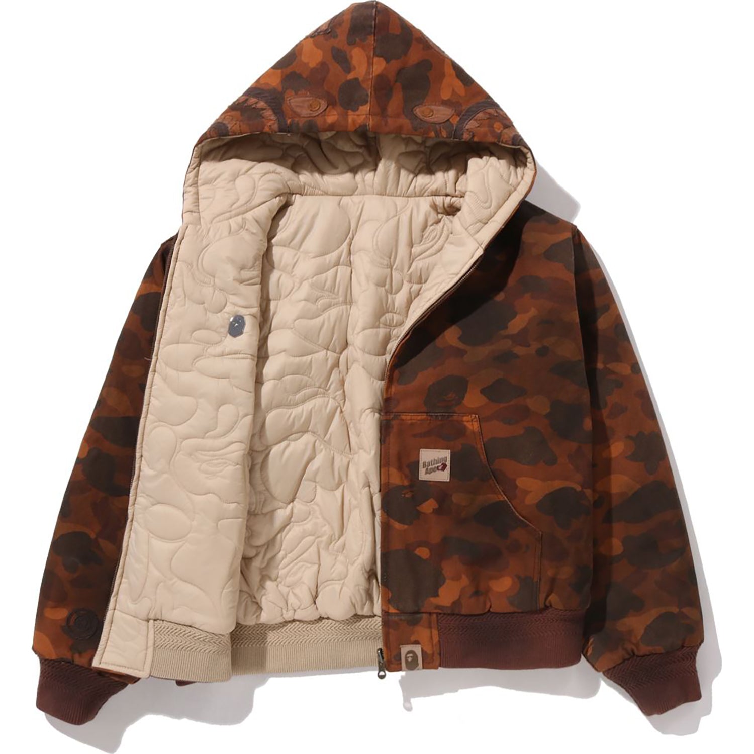 SOLID 1ST CAMO REVERSIBLE SHARK ZIP HEAVY JACKET MENS