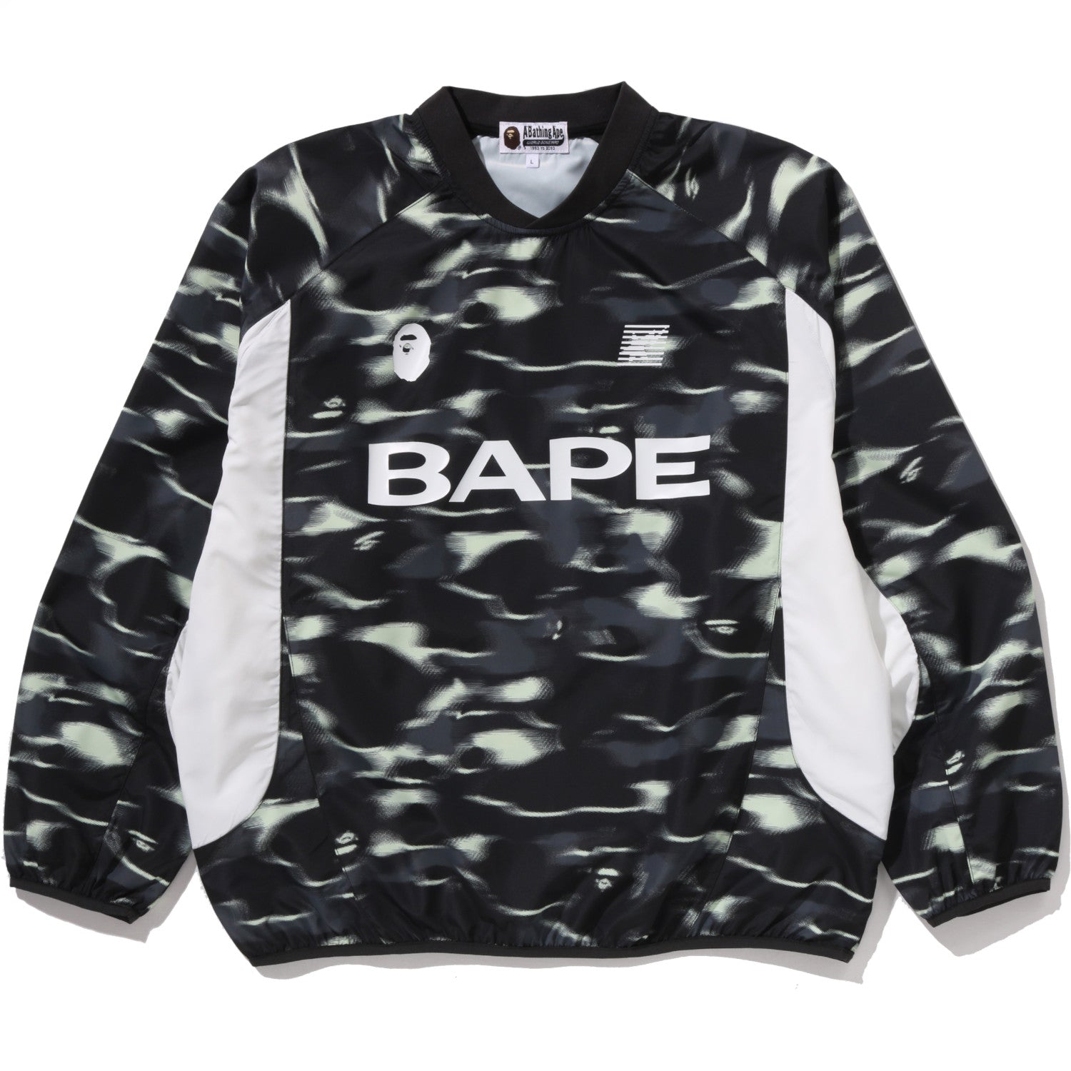 SCREEN CAMO FOOTBALL LOGO RELAXED FIT CREWNECK SWEATSHIRT MENS