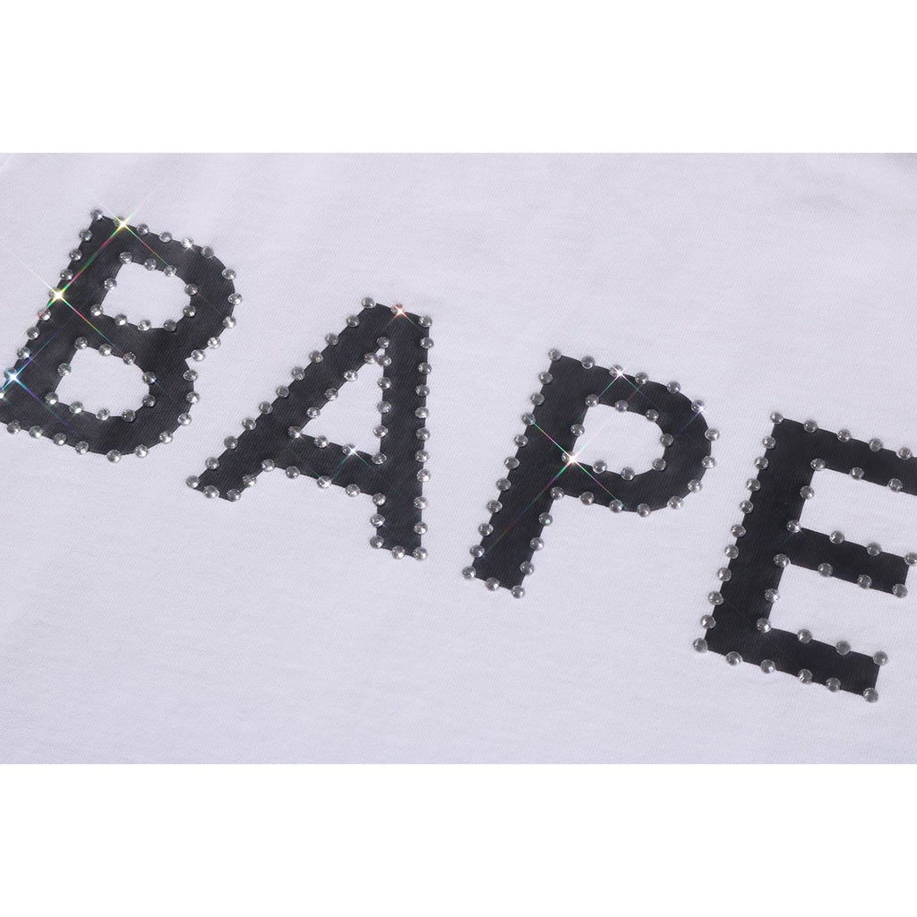 CRYSTAL STONE BAPE LOGO TEE LADIES